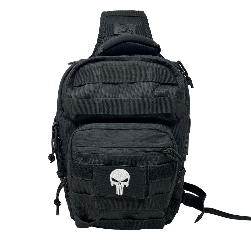 Red Rock Outdoor Gear Rover Sling Bag Black Tactical EDC MOLLE Patch Survivalist